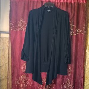 AGB BLACK JACKET LAYERED LOOK PLUS SIZE XL